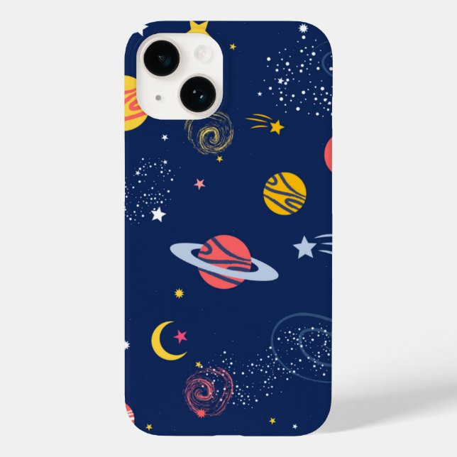 Coques Case-Mate iPhone Space Galaxy Background Cosmic Navy iPhone Case (Verso)