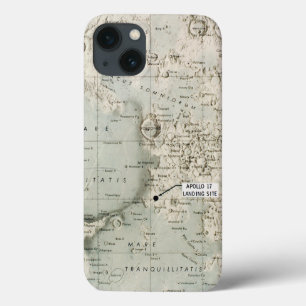 ETUI iPhone Case-Mate SPACE: MOON MAP, 1972