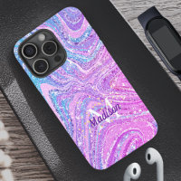 Sparkle unicorne arc-en-ciel girly marbre art Coqu