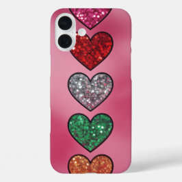 Coques iPhone 16 Plus Sparkly Heart Love Case