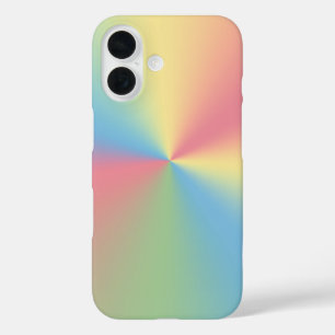 Coques iPhone 16 spectre arc-en-ciel pastel