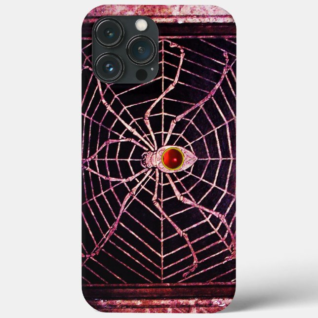 Coques Case-Mate iPhone SPIDER ET WEB Rouge Ruby Noir (Verso)