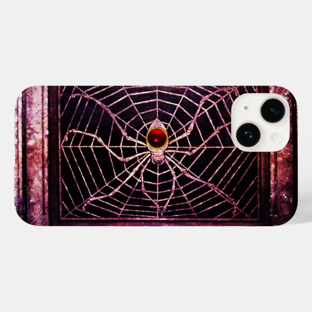 Coques Case-Mate iPhone SPIDER ET WEB Rouge Ruby Noir (Verso (horizontal))