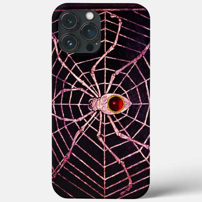 Coques Case-Mate iPhone SPIDER ET WEB Rouge Ruby Noir (Verso)