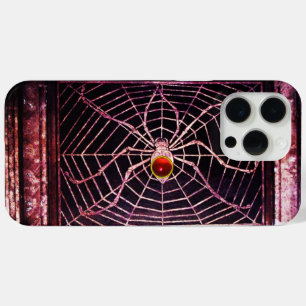 Coque iPhone 15 Pro Max SPIDER ET WEB Rouge Ruby Noir