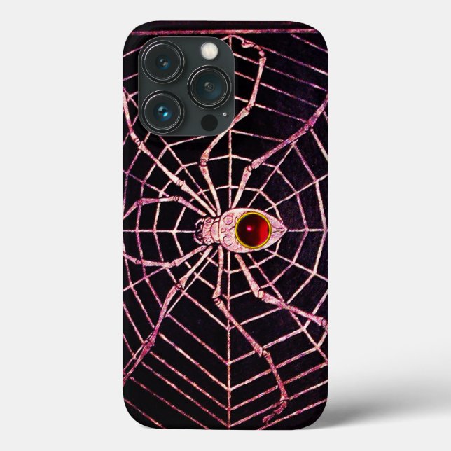Coques Case-Mate iPhone SPIDER ET WEB Rouge Ruby Noir (Verso)