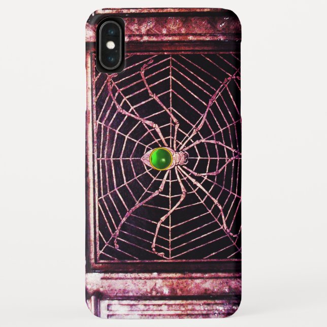 Coques Case-Mate iPhone SPIDER ET WEB Vert Émeraude Noir (Dos)