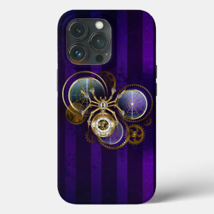 Case-Mate iPhone Case Spider Steampunk sur Arrière - plan pourpre