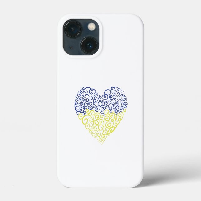 Coques Case-Mate iPhone Spiral tourbillons mehandi coeur drapeau ukrainien (Verso)