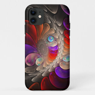 Coque iPhone 11 Spirale abstraite de fractale