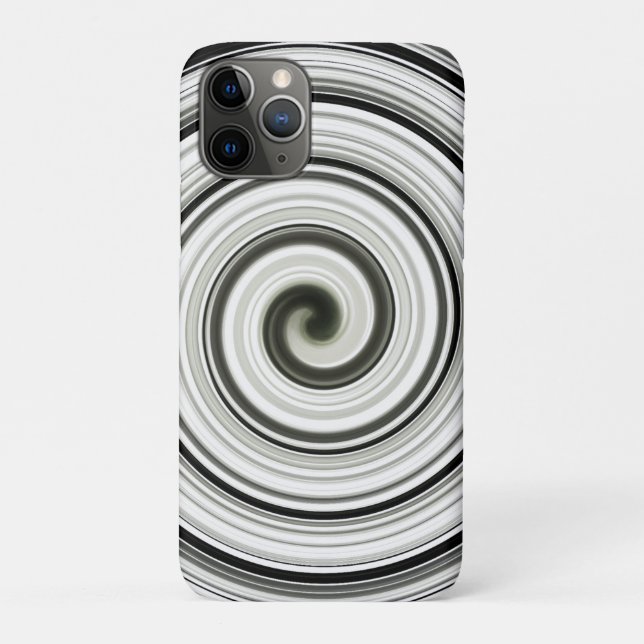 Coques Case-Mate iPhone spirale noire et blanche (Dos)