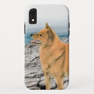 Case-Mate iPhone Case Spitz finlandais à Seashore Peinture - Chien Art
