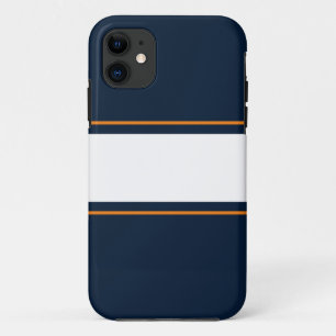 Case-Mate iPhone Case Sportif Large Blanc Orange Racing Stripes Sur Mari