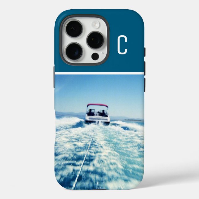 Coques Case-Mate iPhone Sports nautiques Photo verticale Monogramme Océan  (Verso)