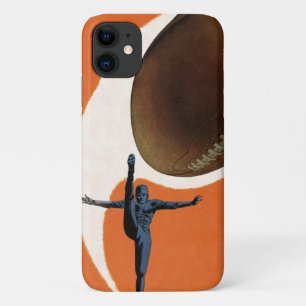 Coque Case-Mate Pour iPhone Sports Vintage, Joueur de Football Bottant le Ball