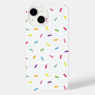 Coque Pour iPhone 14 Sprinkles arc-en-ciel mignon sur iPhone blanc / co