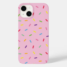 Sprinkles arc-en-ciel mignon sur iPhone rose / coq