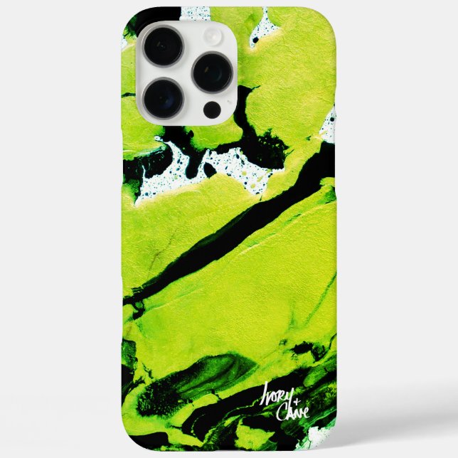 Coques Case-Mate iPhone SPWW Keylime n'Slime Vert & Noir Abstrait (Verso)