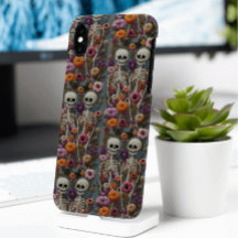 Squelette Broderie Florale Style iPhone/coque ipad