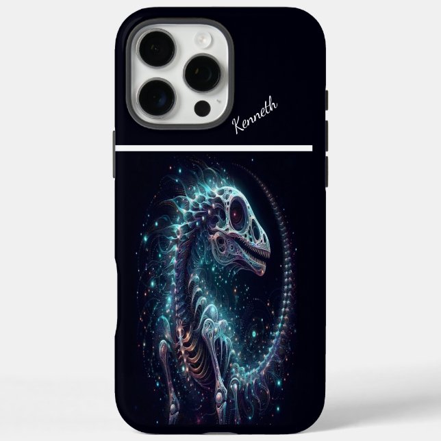 Coques Case-Mate iPhone Squelette de dinosaure cosmique (Verso)