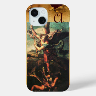 Coque Pour iPhone 15 St MICHAEL ARCHANGEL VANGUISHING SATAN Monogramme