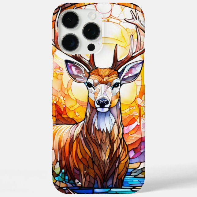 Coques Case-Mate iPhone Stained Glass Deer (Verso)