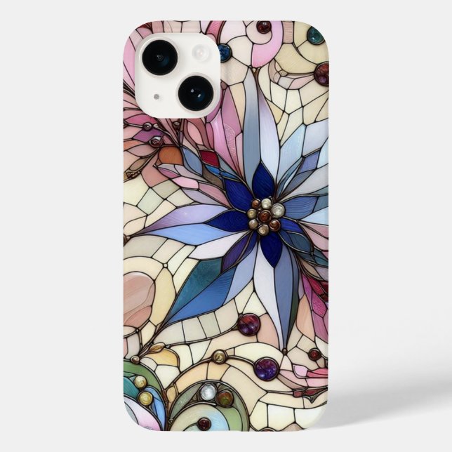 Coques Case-Mate iPhone Stained glass flower  (Verso)