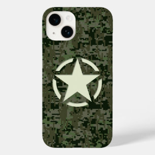 Coque Pour iPhone 14 Star on Deep Woods Camo Arrière - plan