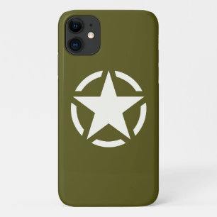 Coque Case-Mate Pour iPhone Star Stencil Classic sur Khaki Green