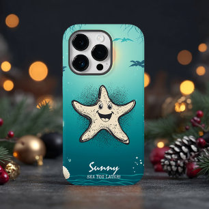 Coque Pour iPhone 14 Pro Starfish Cool - Ocean Vibes & Retro Charme
