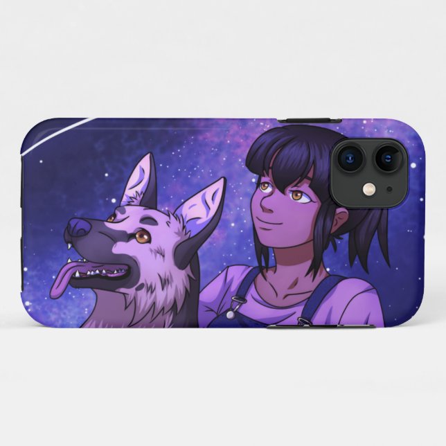 Coques Case-Mate iPhone Stargazing avec un chien (Dos (Horizontal))