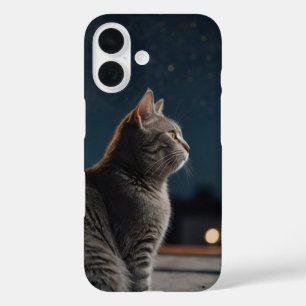 Coques iPhone 16 Starry Night Cat