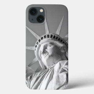 iPhone 13 Coque Statue blanche noire de la Liberté