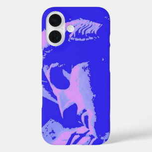 Coques iPhone 16 Statue d'Art Blue Pop de la Liberté