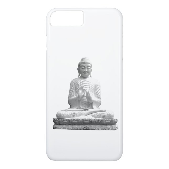Coques Case-Mate iPhone Statue de Bouddha noir et blanc (Dos)