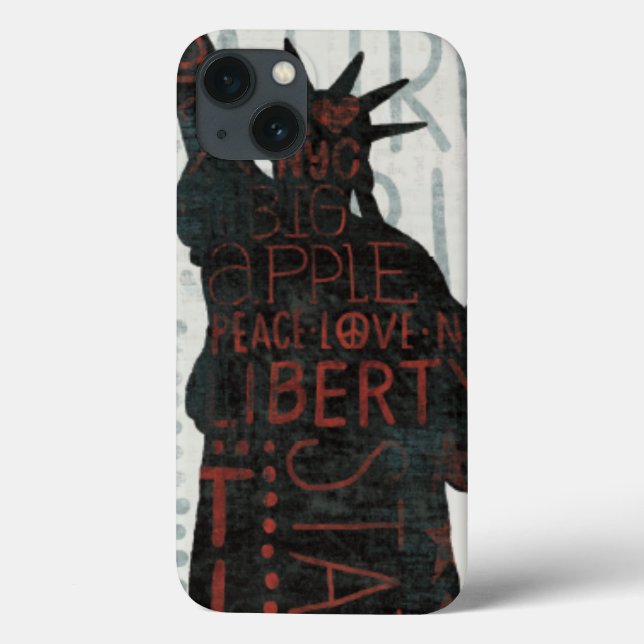Coques Case-Mate iPhone Statue de silhouette de liberté (Verso)