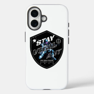 Coques iPhone 16 "Stay Vigilant - Bold Motivational Design"