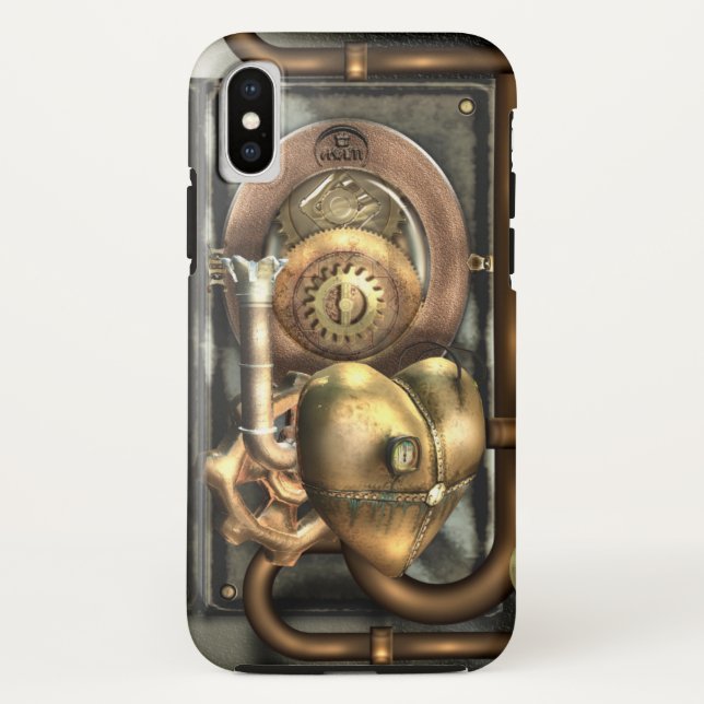 Coques Case-Mate iPhone Steampunk au coeur (Dos)
