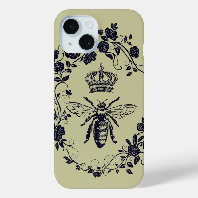 Coques Case-Mate iPhone steampunk beekeeper patron dame bee reine couronne (Verso)