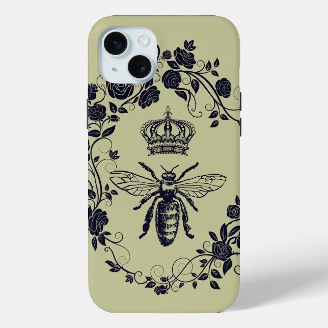Coques Case-Mate iPhone steampunk beekeeper patron dame bee reine couronne (Verso)