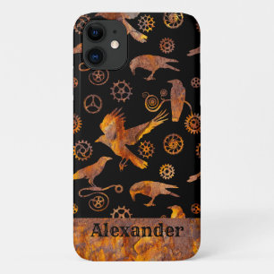 Case-Mate iPhone Case Steampunk Coloré Rouillé Engrenages et Corneilles 