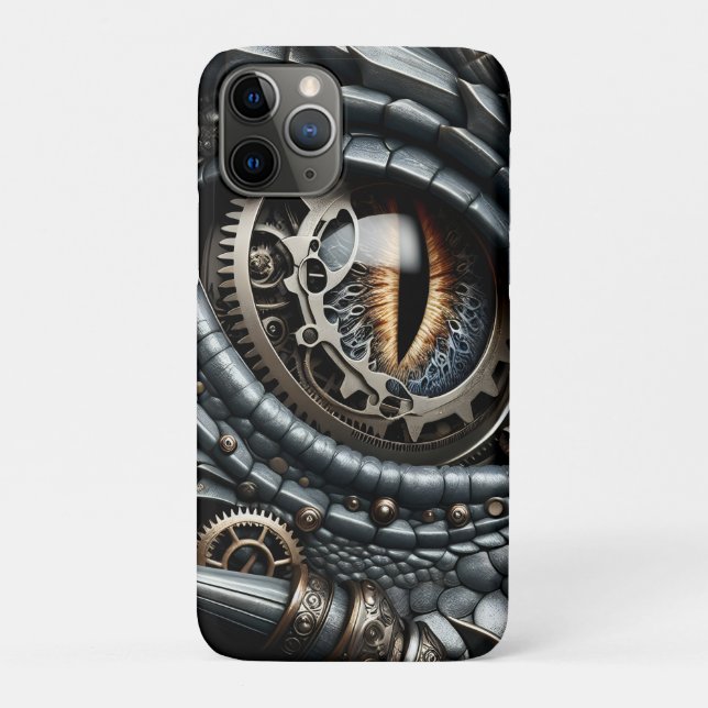 Coques Case-Mate iPhone Steampunk Dragon Eye Closeup Ai Art (Dos)