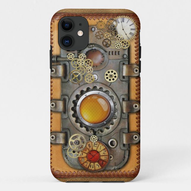 Coques Case-Mate iPhone Steampunk en cuir (Dos)