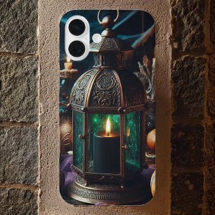 Coques iPhone 16 Plus Steampunk Halloween Horloge noir Lanterne noire