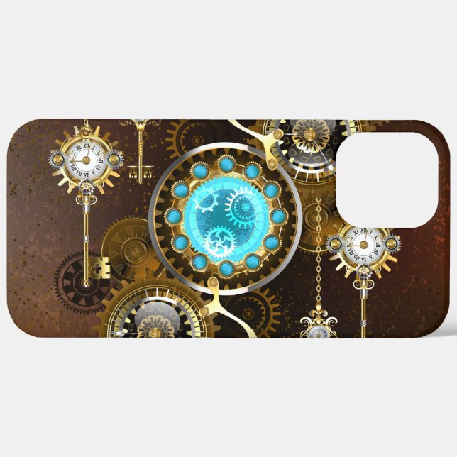 Coques Case-Mate iPhone Steampunk Rusty Background (Verso / Droite)