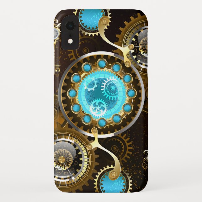 Coques Case-Mate iPhone Steampunk Rusty Background (Dos)