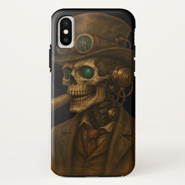 Coques Case-Mate iPhone Steampunk Skeleton Gentleman Mobile Cover (Dos)