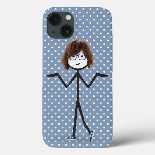 Coques Case-Mate iPhone Stick Girl avec Baskets à points (Verso)