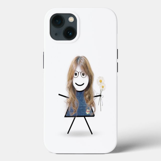 Coques Case-Mate iPhone Stick Girl with Daisies (Verso)