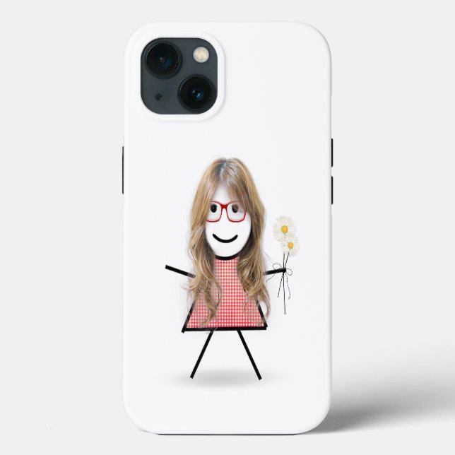 Coques Case-Mate iPhone Stick Girl with Daisies (Verso)